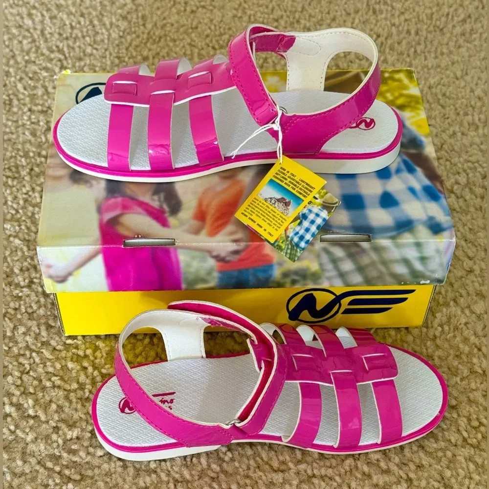 NWB Naturino Adelina Fuchsia Pink Sandals Little Girls Sz 1